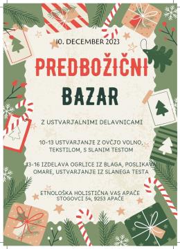 PREDBOŽIČNI BAZAR Z DELAVNICAMI